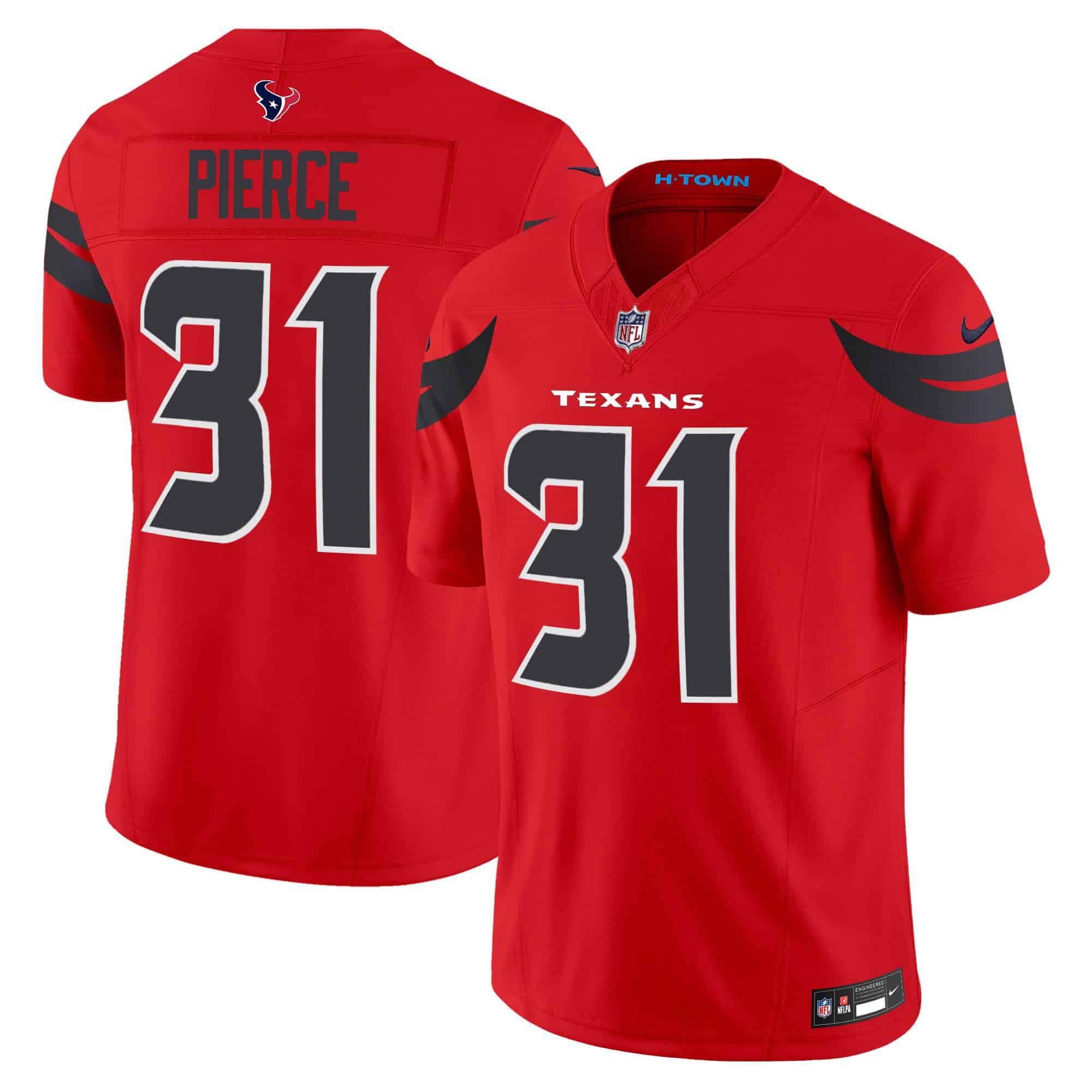 Men Houston Texans #31 Pierce Red 2024 Nike Vapor Limited NFL Jersey->indianapolis colts->NFL Jersey